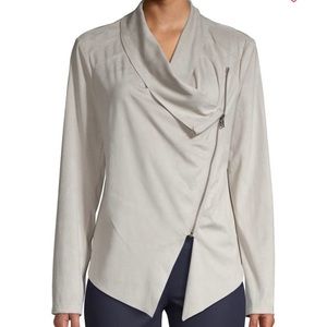 VIGOSS asymmetrical faux suede jacket